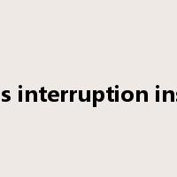 business interruption insurance是什么意思