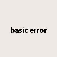basic error是什么意思