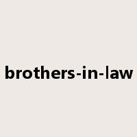 brothers-in-law是什么意思
