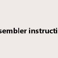 assembler instruction是什么意思