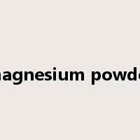 magnesium powder是什么意思