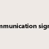 communication signals是什么意思