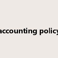accounting policy是什么意思