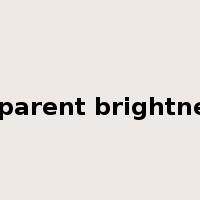 apparent brightness是什么意思