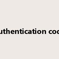 authentication code是什么意思