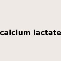 calcium lactate是什么意思