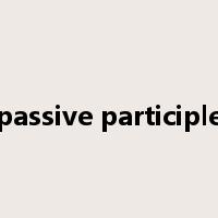 passive participle是什么意思