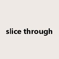 slice through是什么意思