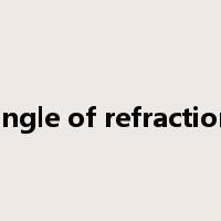 angle of refraction是什么意思