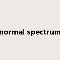 normal spectrum是什么意思
