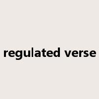 regulated verse是什么意思