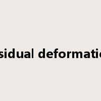 residual deformation是什么意思