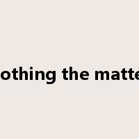 nothing the matter是什么意思