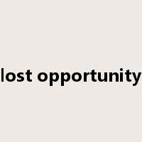 lost opportunity是什么意思