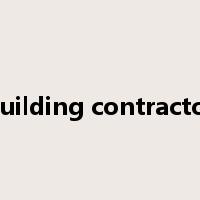 building contractor是什么意思