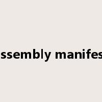 assembly manifest是什么意思