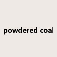powdered coal是什么意思