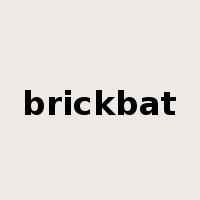 brickbat是什么意思