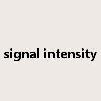 signal intensity是什么意思