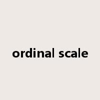 ordinal scale是什么意思