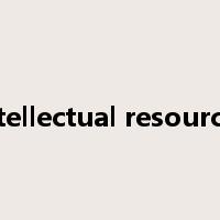 intellectual resources是什么意思