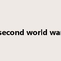 second world war是什么意思