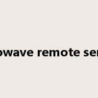 microwave remote sensing是什么意思