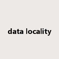 data locality是什么意思