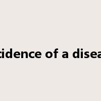 incidence of a disease是什么意思