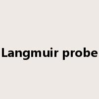 Langmuir probe是什么意思