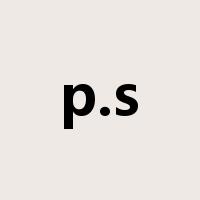 p.s是什么意思