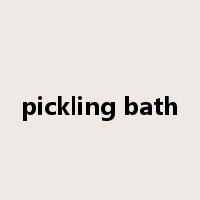 pickling bath是什么意思