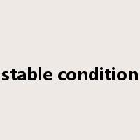 stable condition是什么意思