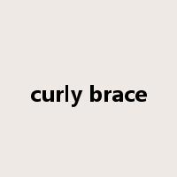 curly brace是什么意思