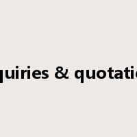 Enquiries & quotations是什么意思