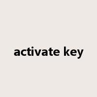 activate key是什么意思