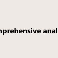 comprehensive analysis是什么意思