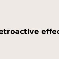 retroactive effect是什么意思
