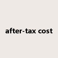 after-tax cost是什么意思