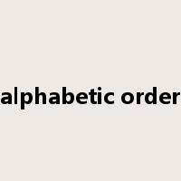 alphabetic order是什么意思