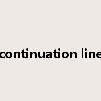 continuation line是什么意思