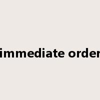 immediate order是什么意思