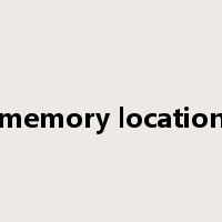 memory location是什么意思