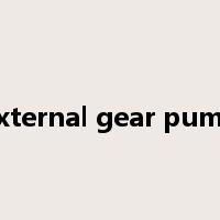 external gear pump是什么意思