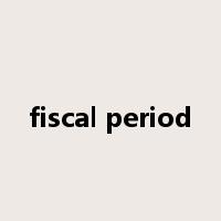 fiscal period是什么意思