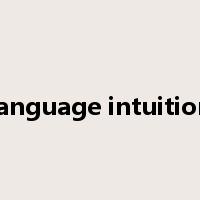 language intuition是什么意思