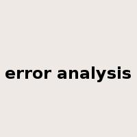 error analysis是什么意思