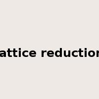 lattice reduction是什么意思