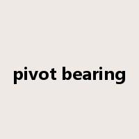 pivot bearing是什么意思