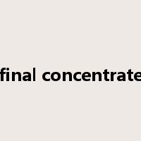 final concentrate是什么意思